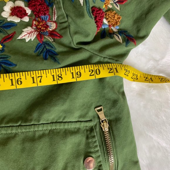 Zara Green Embroidered Jacket - Picture 13 of 16
